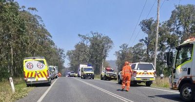 One motorbike rider dead, another critical after crash with ute towing horse float on The Bucketts Way