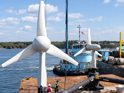 In 2020, a three-turbine frame was lowered into New York City's East River; six months later, it had sent 210MWh of tide-made power to the U.S. grid