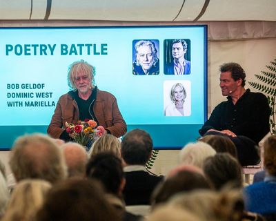 Dominic West backs ‘top shagger’ Byron in poetry battle with Bob Geldof