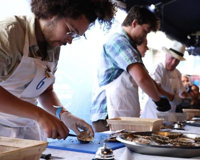 ‘You could absolutely rip your bloody hand off’: competitors gather for England oyster shucking championship