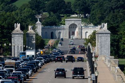 Trump says his planned arch would become 'military complex' able to host drones, snipers