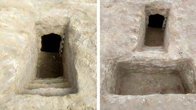 Egyptian archaeologists uncovered rare rock-cut tombs at an ancient Nile Delta site