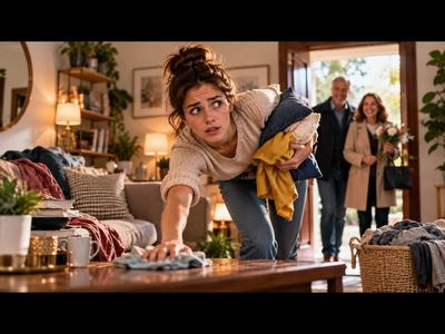 Psychology says people who panic-clean before their parents visit may be preparing for more than guests