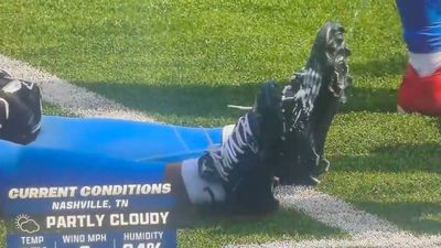 The Wild Reason Why a NFL Player Was Seen Having His Cleats Sprayed With Water During Eagles-Titans
