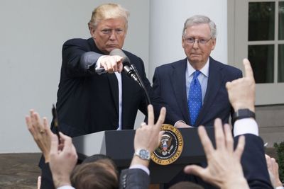Donald Trump and Mitch McConnell's Hand Bruises Renew Health Questions After Public Appearances
