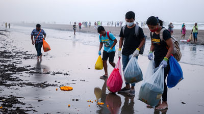 Mumbai's Ganesh Visarjan Cleanup Drives: How Travellers Can Join the Beach Restoration Effort