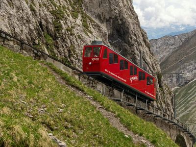 In 1889, Switzerland opened a rack railway up Mount Pilatus with gradients once thought too steep; the line still climbs more than 5,000 feet from the valley