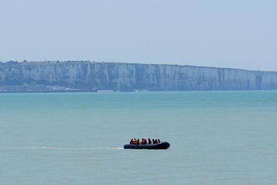RNLI lifeboats sent to rescue migrant dinghy which has spent 30 hours in Channel