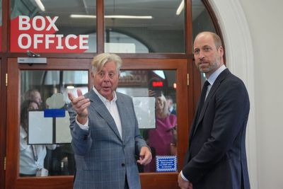 William ignores question about Diana book as he serves popcorn on cinema visit