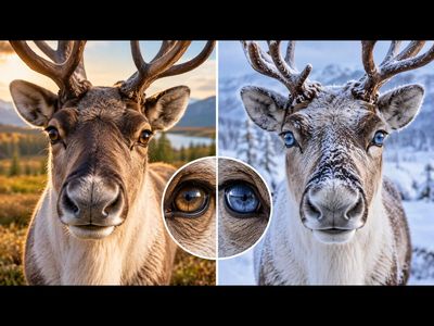 Science says reindeer eyes turn blue in winter, and the strange transformation may help them see a world humans can't