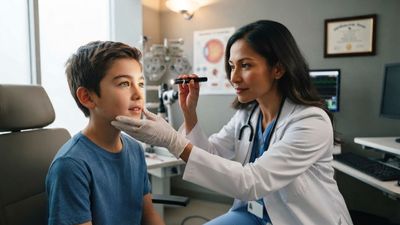 Ice-Gray Patches in a 5-Year-Old's Eyes May Share a Root with the Bowel Disorder He Had at Birth