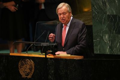 UN chief says power has polarized the world and urges leaders to cooperate