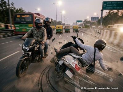 Delhi woman returning from office says two men on a bike chased her, crashed into her scooty and left her badly injured, needing plastic surgery