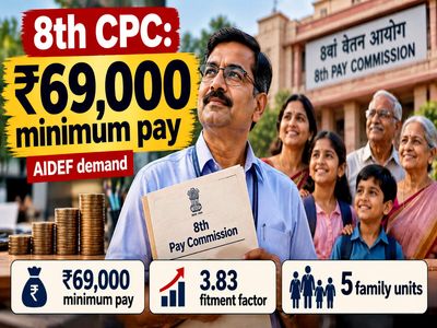 8th Pay Commission: AIDEF demands Rs 69,000 minimum pay, 3.83 fitment factor and 11-year pension commutation period