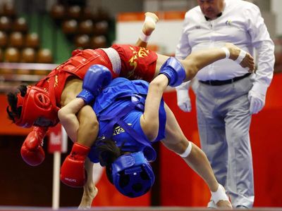 Asian games Wushu: Roshibina Devi defeats Indonesia’s Thania Kusumaningtyas; advances to finals
