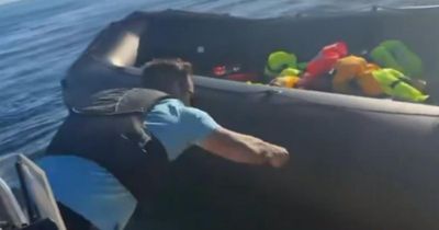 Police investigate after far-right activist films himself slashing Channel dinghy