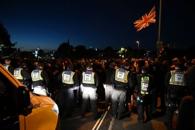 Three people charged with assault after anti-migrant protest in Gosport