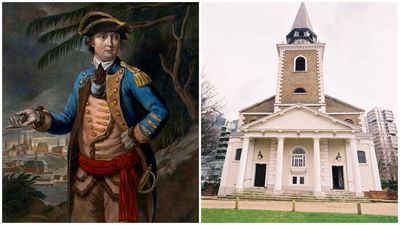 Benedict Arnold’s crypt, after his 1801 death in England, is now part of a kindergarten classroom