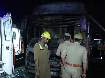 Yamuna Expressway Bus Fire: Driver, conductor arrested after 9 dead in blaze; FIR says passengers smelled burning