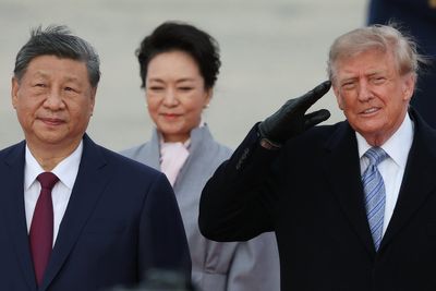 Watch Donald Trump’s surprising reaction during Xi’s welcome military jet flyover