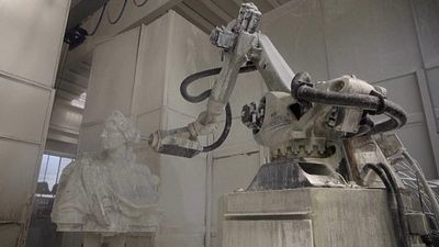 Carrara marble: Can a sculpture created by an AI robot be considered as art ?
