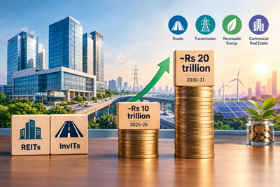 Combined AUM of InvITs and REITs set to double to nearly Rs 20 trillion by 2030-31: ICRA