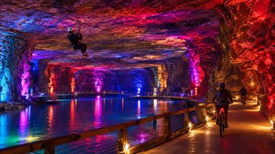 Louisville Mega Cavern: Former limestone mine becomes underground adventure park; storage keeps it working