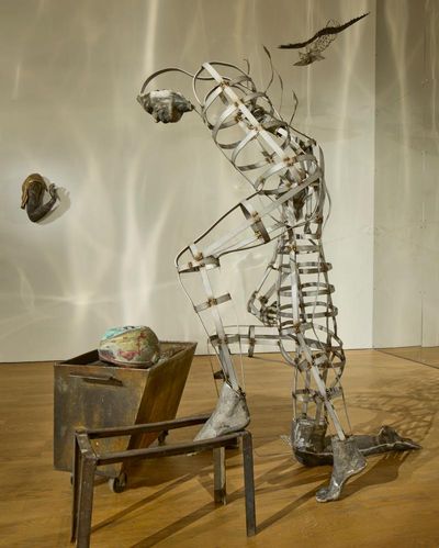 Turner prize review – soulful cyborgs go into battle with a stack of massive Hobnobs