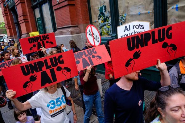 Climate protesters say tech companies, not AI, are the real ‘danger to humankind’ – and the planet