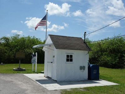 Florida's Ochopee post office is a 61.3-square-foot shed that once held irrigation pipe for a tomato farm; it has served three counties since a 1953 fire