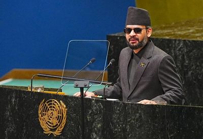 Nepal’s PM says flash flood was ‘warning to world’ as he scolds leaders at UN over climate change