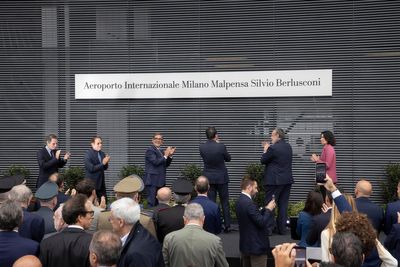 Milan's airport is officially named after former Premier Berlusconi