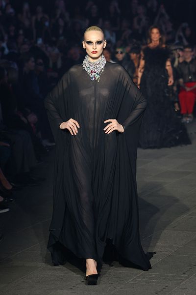 Alex Consani Walks Gucci's Milan Runway in a Cut-Out Bodycon Dress for Demna's Sophomore Show