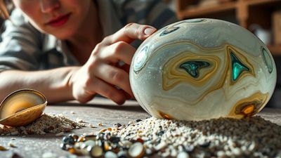 Designer turns mussel shells and Thames sand into award-winning glass