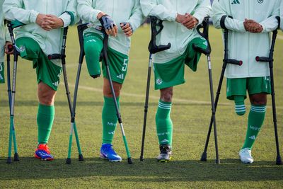 Photos of new amputee soccer league as it kicks off in Bucharest