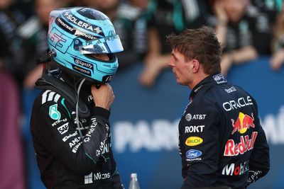 George Russell holds off Max Verstappen in dramatic Azerbaijan GP finale