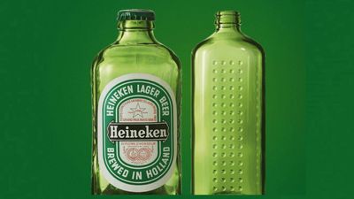 In 1963, Heineken made 50,000 beer bottles designed to double as building bricks