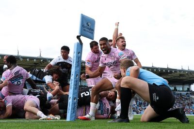 Gloucester’s Dewi Lake in full flow with two tries in emphatic win at Exeter