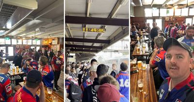'Few beers and camaraderie': stranded Knights fans takeover pub as they wait for replacement buses