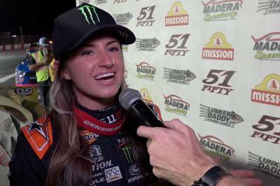 Hailie Deegan wins ARCA West race with last-lap pass: "I'm tearing up right now"