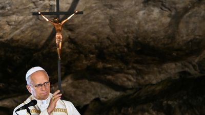 Pope Leo XIV visits Lourdes after giant Paris mass to meet clergy abuse victims