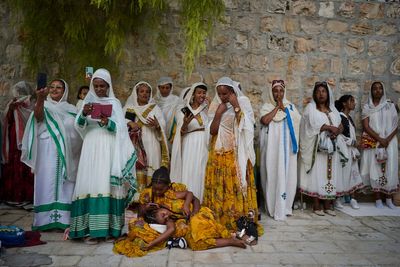 Photos of Ethiopian Orthodox worshippers celebrating Meskel in Jerusalem