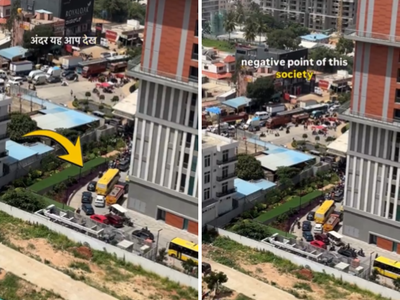 Bengaluru traffic jams now even inside the society: Woman shows cars queuing up at exit at 2 PM; watch video