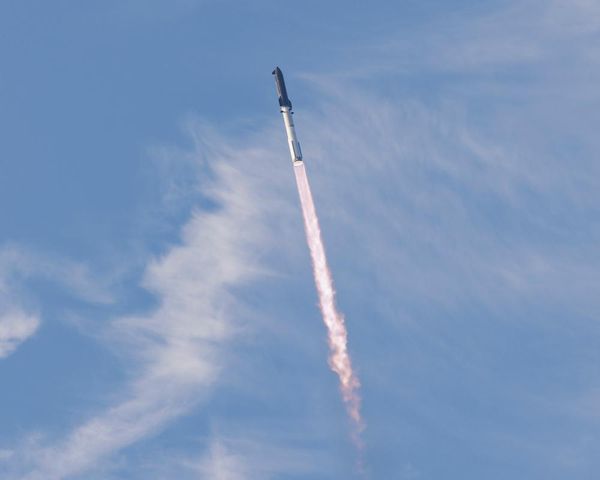 ‘Starship is in orbit’: cheers go up as huge SpaceX rocket circles Earth for first time