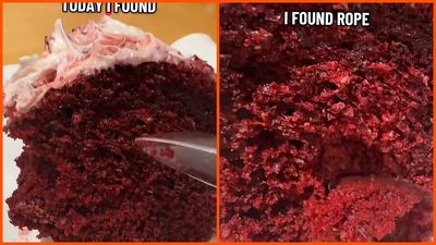 Alaska woman cuts open a fresh slice of red velvet cake and finds a dangerous surprise inside: ‘It’s not hair in your cake’