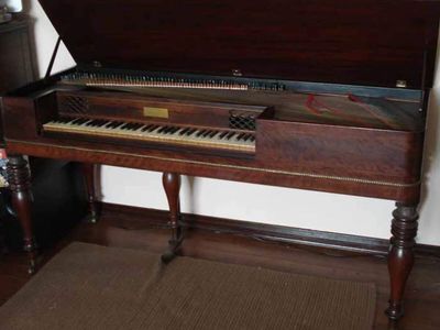 In 1825, Boston piano maker Alpheus Babcock replaced part of the wooden frame with one piece of iron; the change let pianos become louder and more powerful