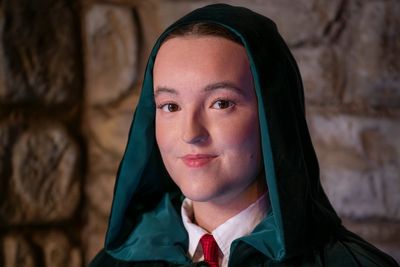 Celebrity Traitors cloak added to Bella Ramsey waxwork at Madame Tussauds London