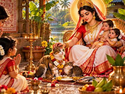 Why Is a Cat Worshipped With Goddess Shasti in Bengal?