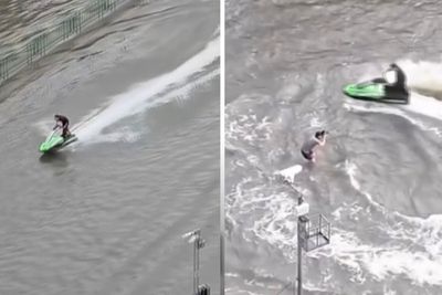 Jet skier arrested after attempt to ‘cheer up’ locals by riding through flooded Bangkok streets