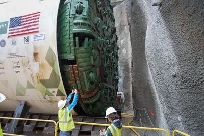 Powerful drill roars to life to dig Hudson River tunnel connecting New York and New Jersey
